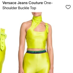 Versace jeans couture set yellow pant top
